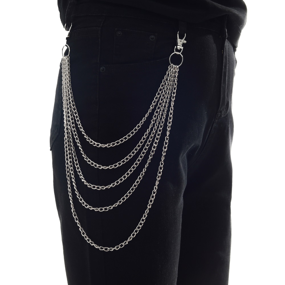 Men Accessories Aesthetic - Punk Chain On The Jeans Pants