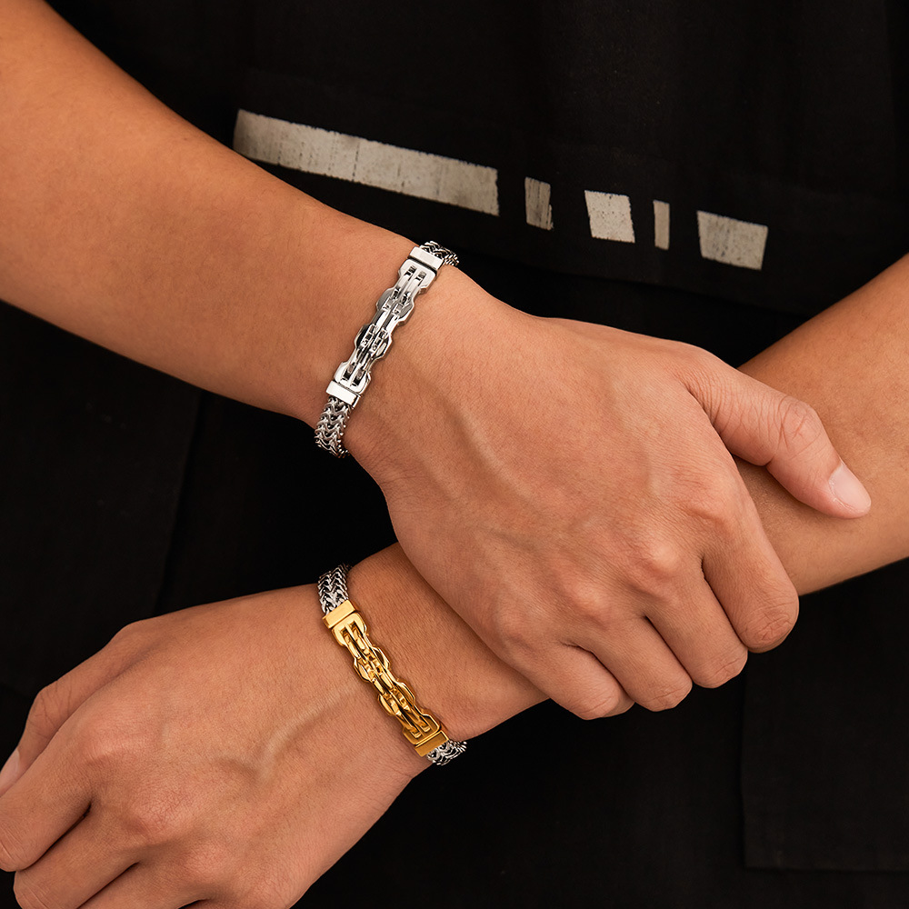 Men Accessories Pk - Men's Stainless Steel Bracelet Fashion Trend