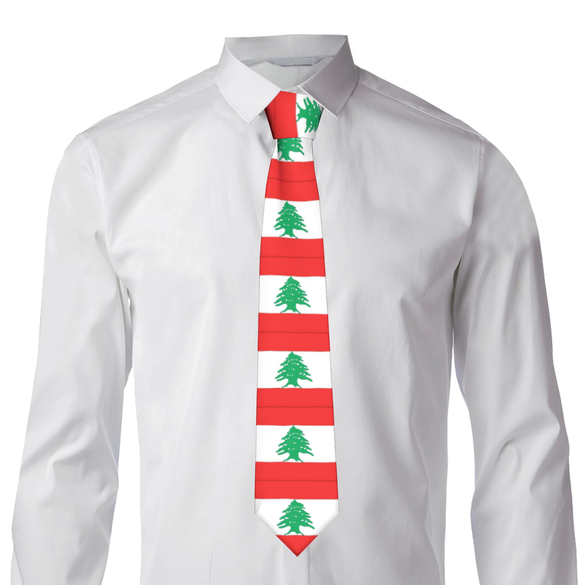 Lebanon Flag  Tie  Wedding Nec - Men Accessories Lebanon recension och pris