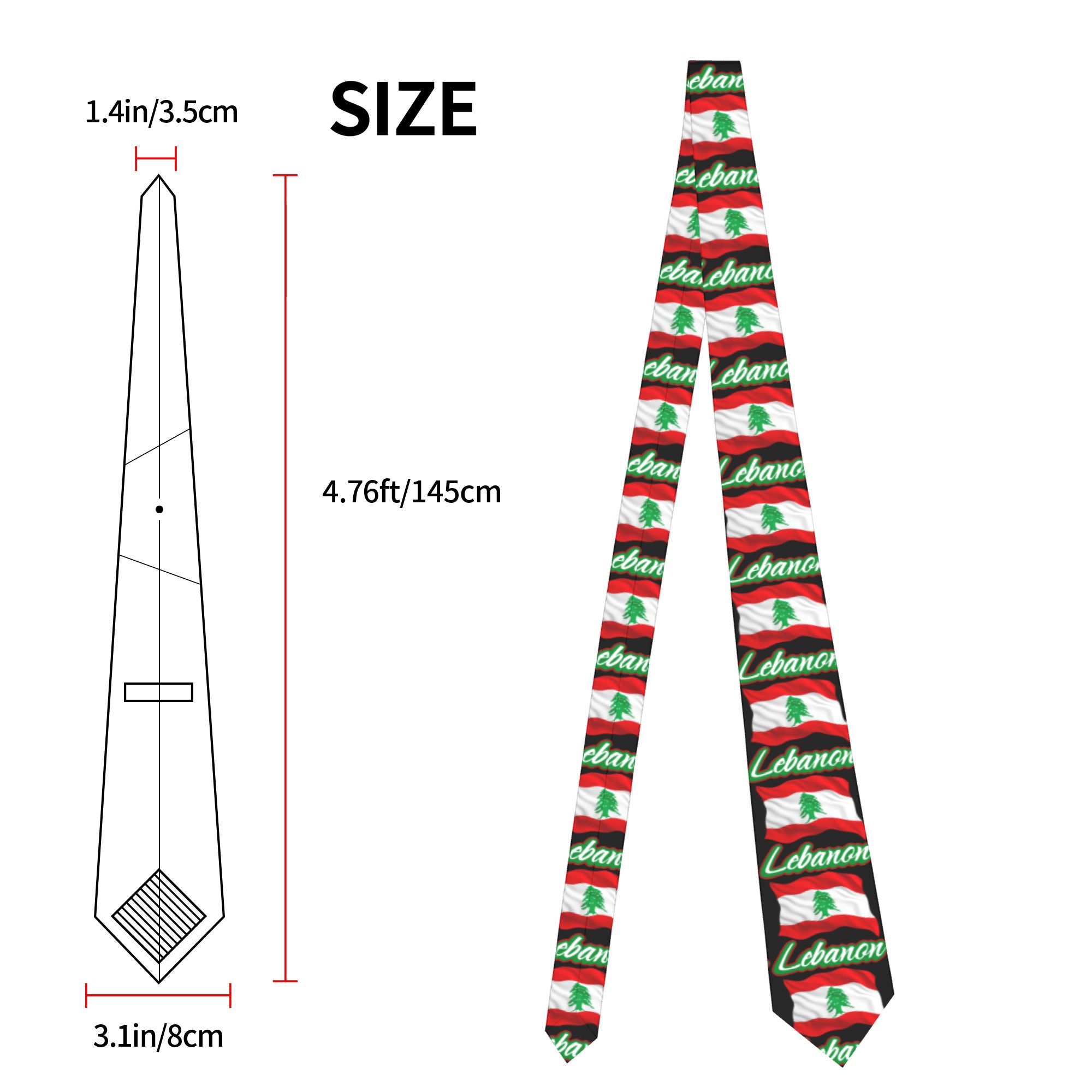 Lebanese Flag of Lebanon Tie   - Men Accessories Lebanon recension och pris