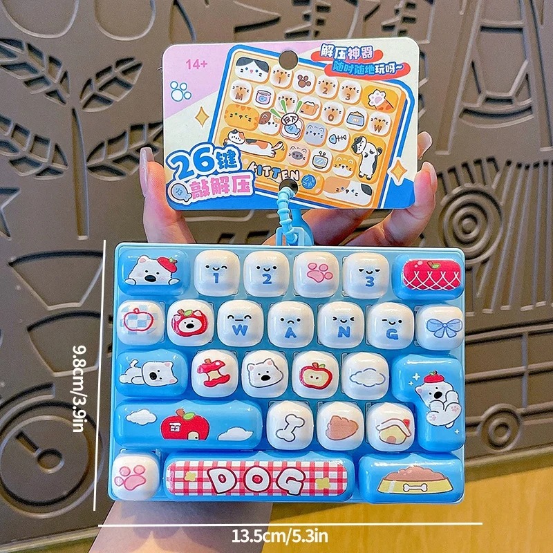26-Grid Anti-Stress Keyboard K - Men Keychain Accessories recension och pris