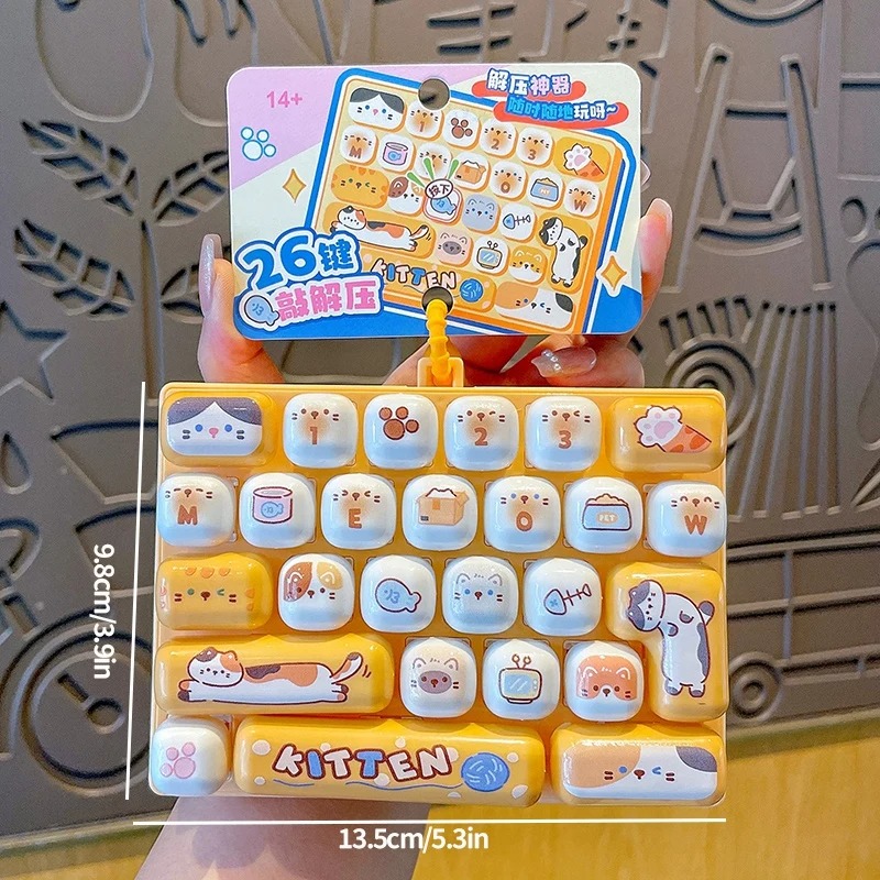26-Grid Anti-Stress Keyboard K - Men Keychain Accessories recension och pris
