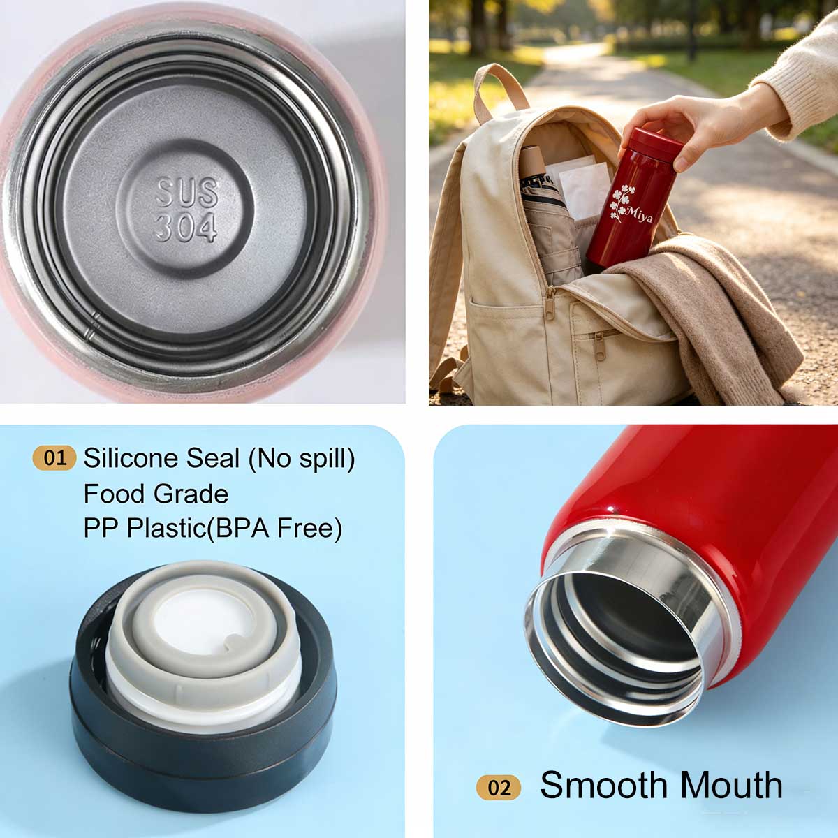 Stainless Steel Insulated Slim - Flask Stainless Steel recension och pris