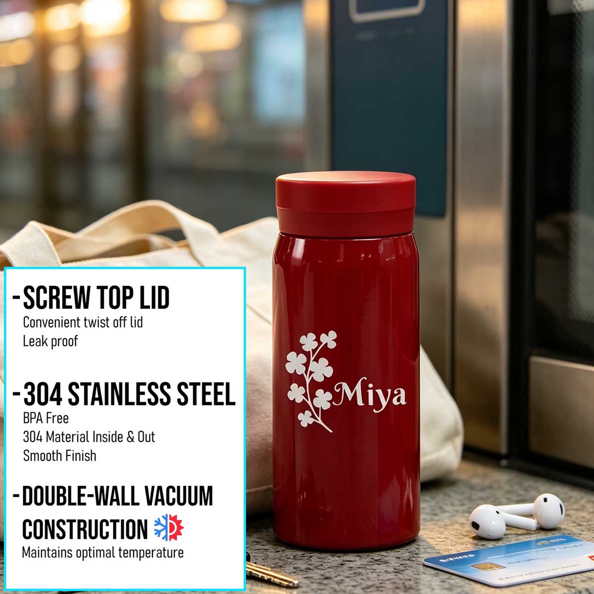 Stainless Steel Insulated Slim - Flask Stainless Steel recension och pris