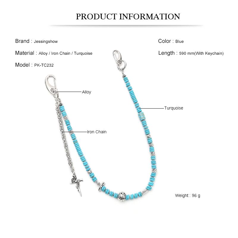 Boho Punk Jean Chain Handmade  - Men Accessories Pk recension och pris
