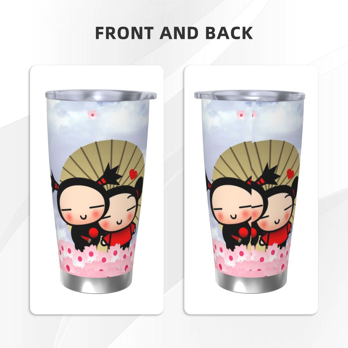 Cute Cartoon Pucca 20oz Stainl - Flask Stainless Steel recension och pris