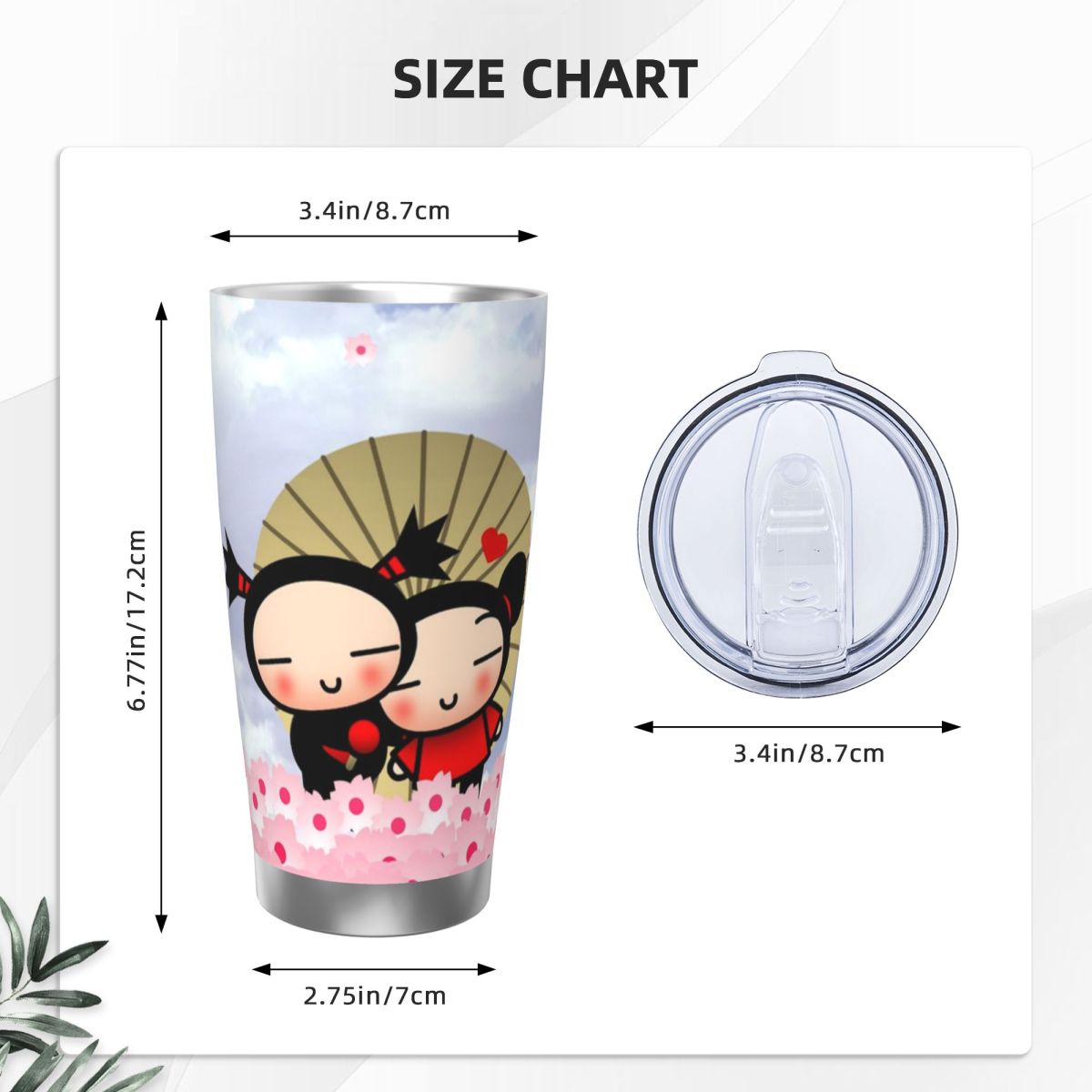 Cute Cartoon Pucca 20oz Stainl - Flask Stainless Steel recension och pris