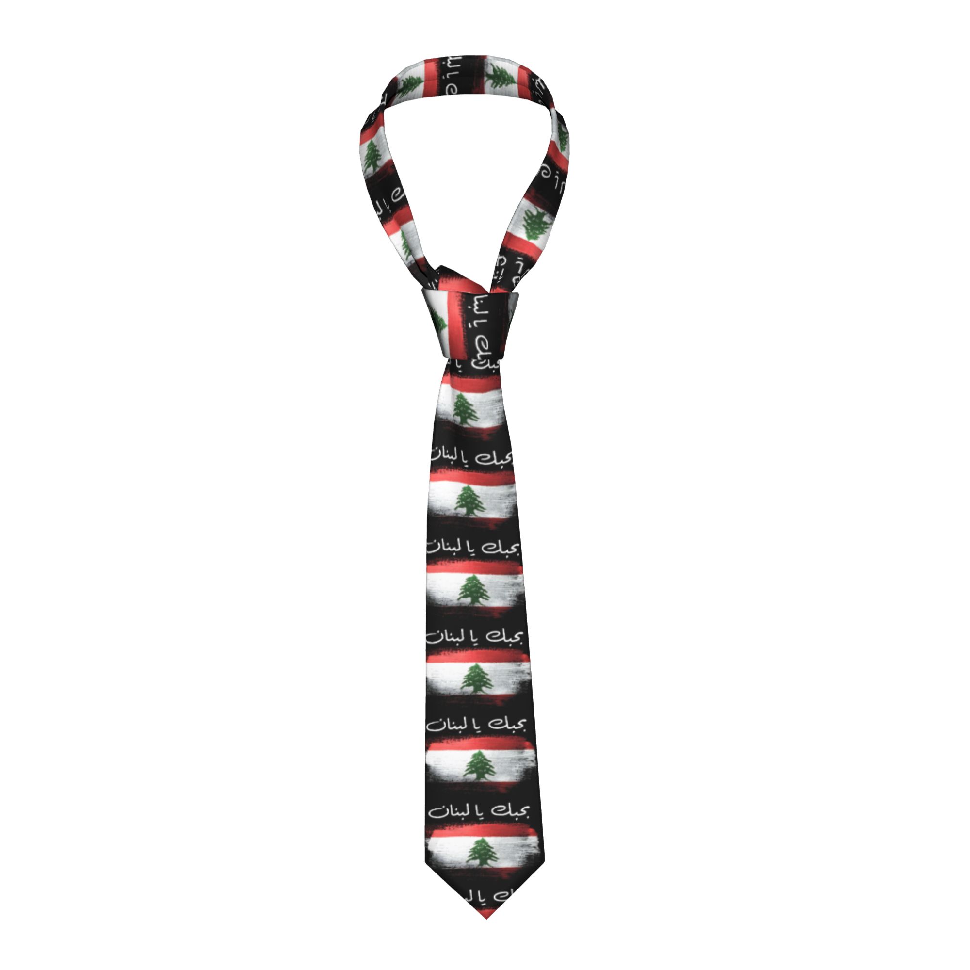 Flag of Lebanon Tie  Retro Cas - Men Accessories Lebanon recension och pris