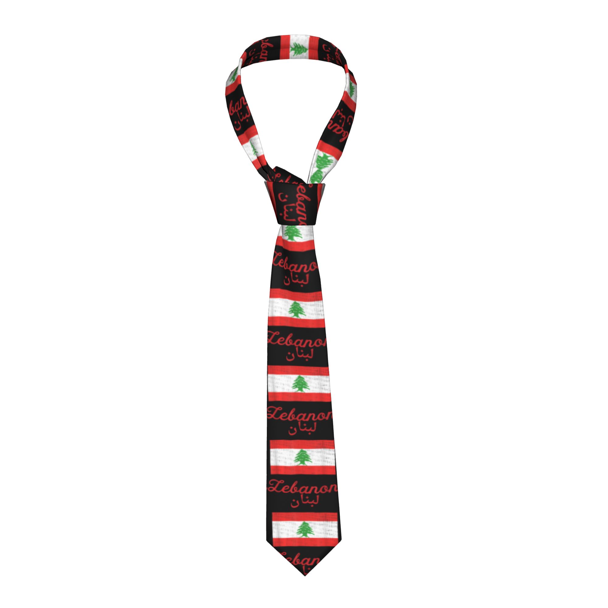 Lebanon Flag Tie  Retro Casual - Men Accessories Lebanon recension och pris