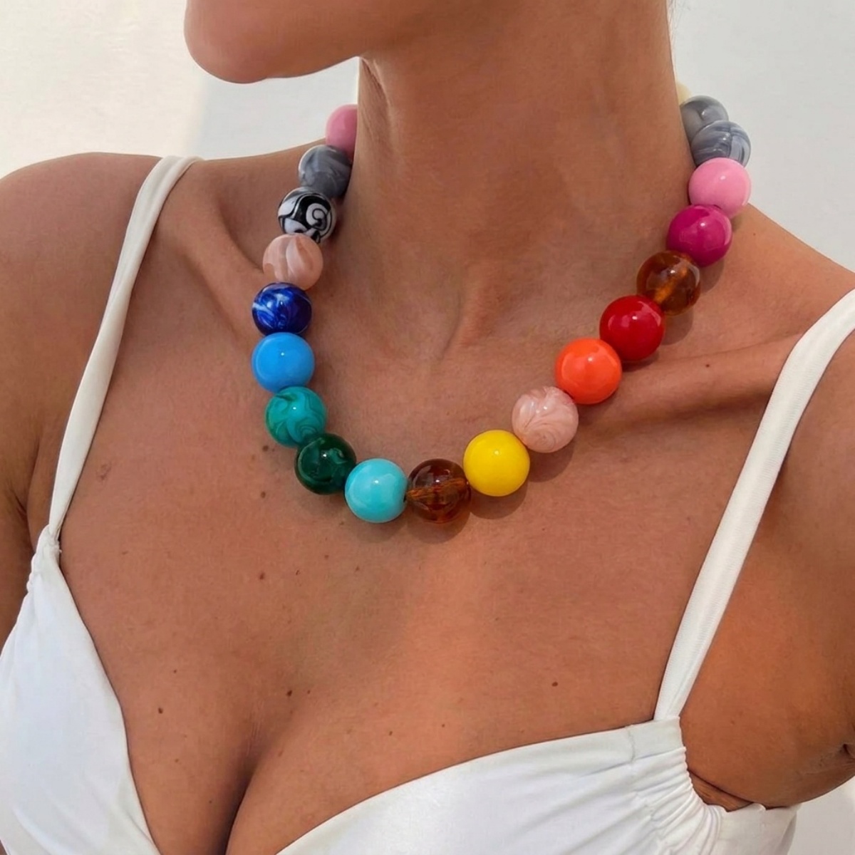 Fashion Colorful Acrylic Big R - Men Accessories Aesthetic recension och pris