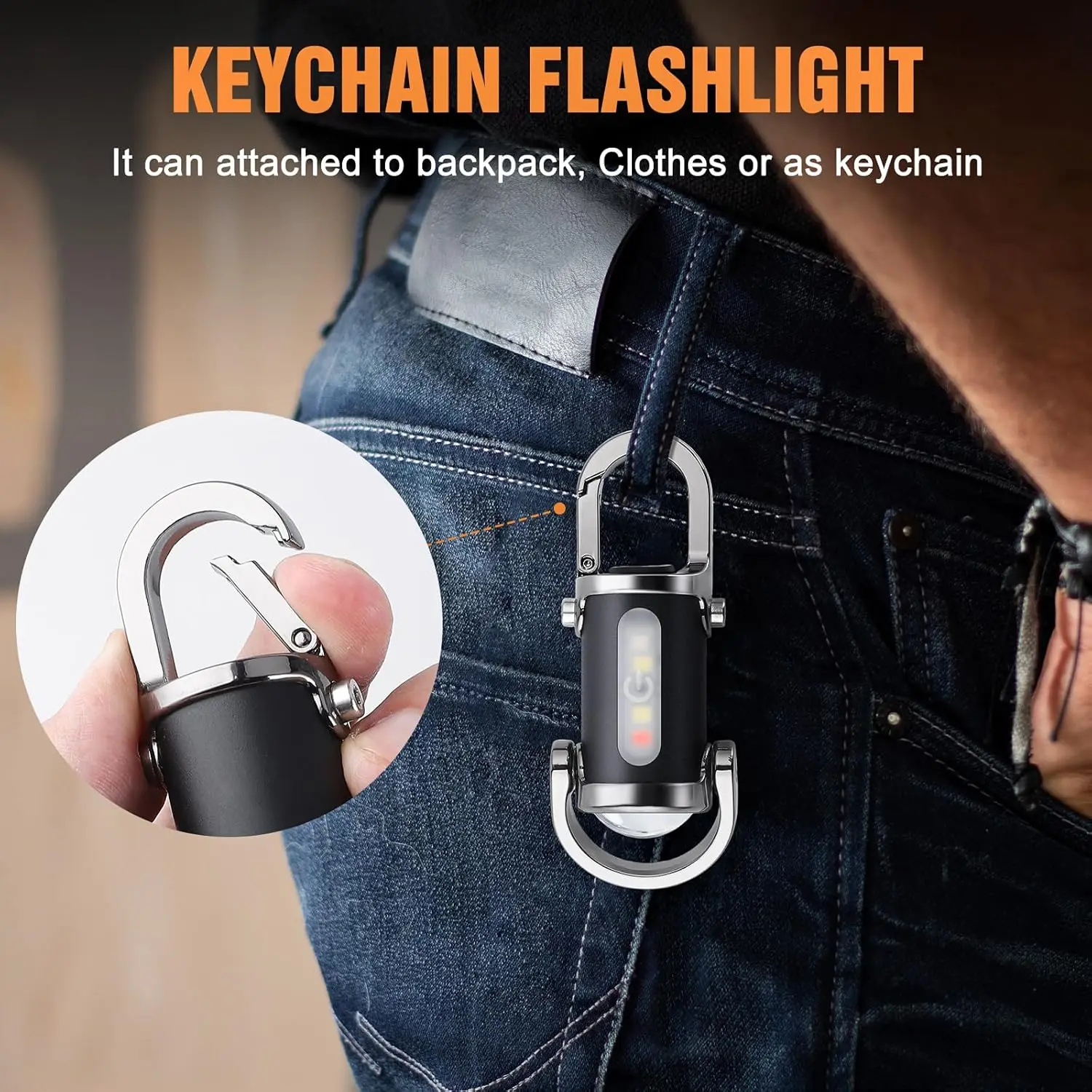 Mini Keychain Flashlight Recha - Men Keychain Accessories recension och pris