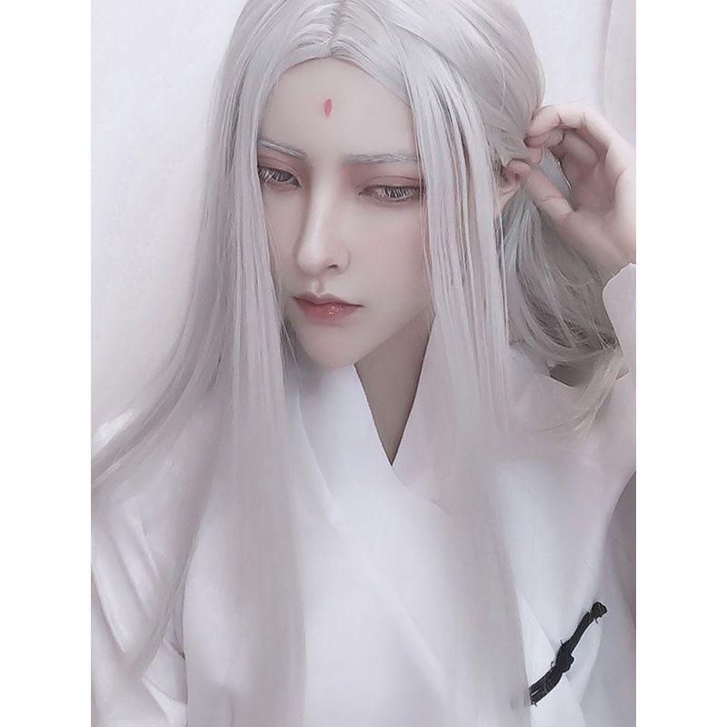 Men Hanfu Long Straight Hair A - Men Accessories For Party recension och pris