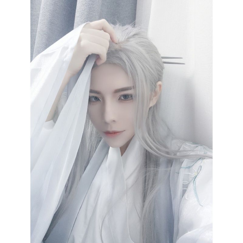 Men Hanfu Long Straight Hair A - Men Accessories For Party recension och pris