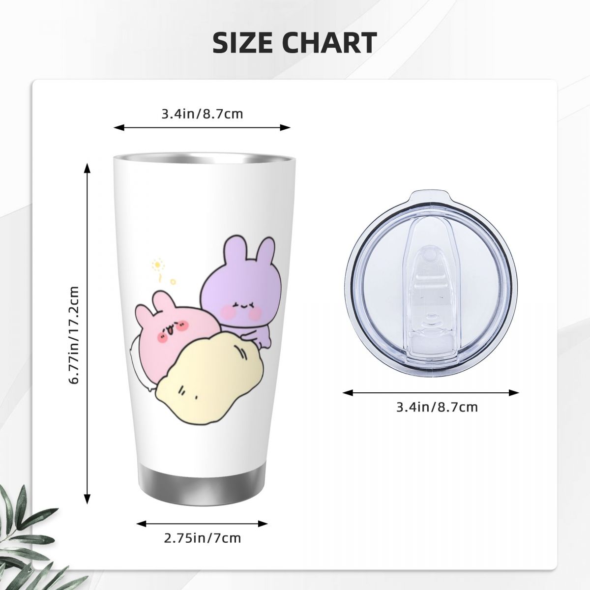 Asamimichaan Cute Asamimi 20oz - Flask Stainless Steel recension och pris