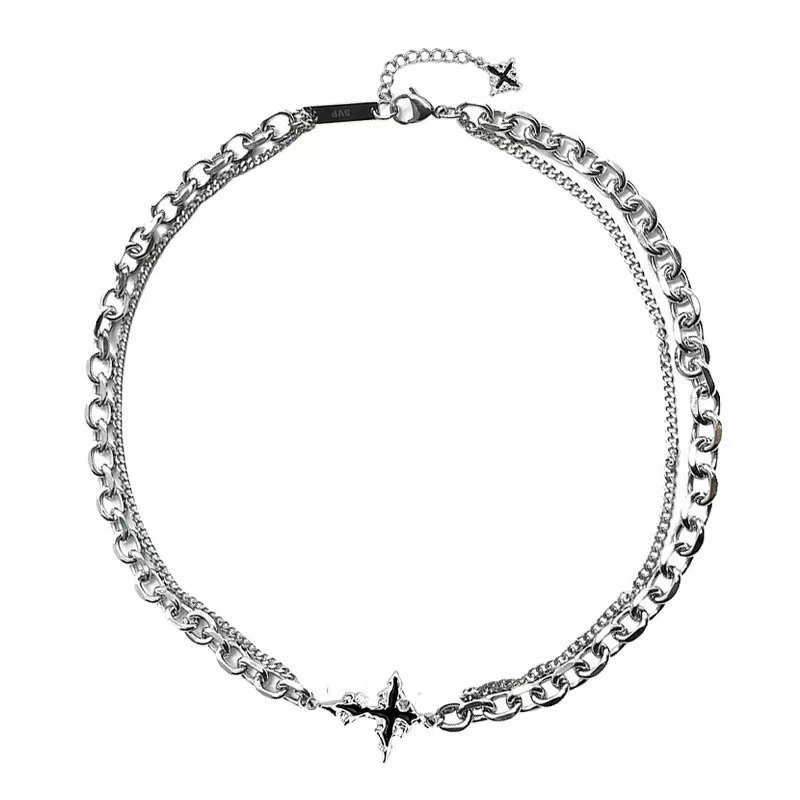 Punk Black Cross Pendant Chain - Men'S Accessories In The 90S recension och pris