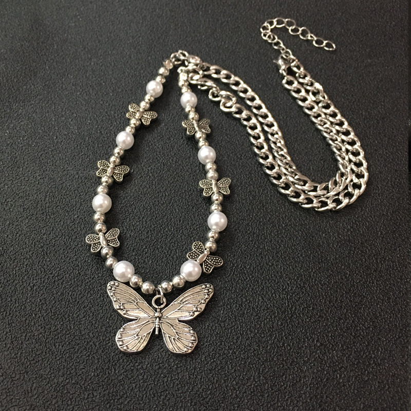 Gothic Butterfly Pendant Neckl - Men Accessories Aesthetic recension och pris