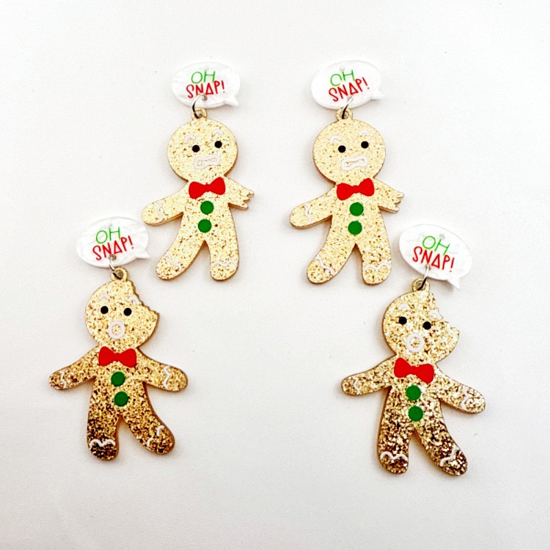 10pcs Cute Christmas Gingerbre - Men Keychain Accessories recension och pris
