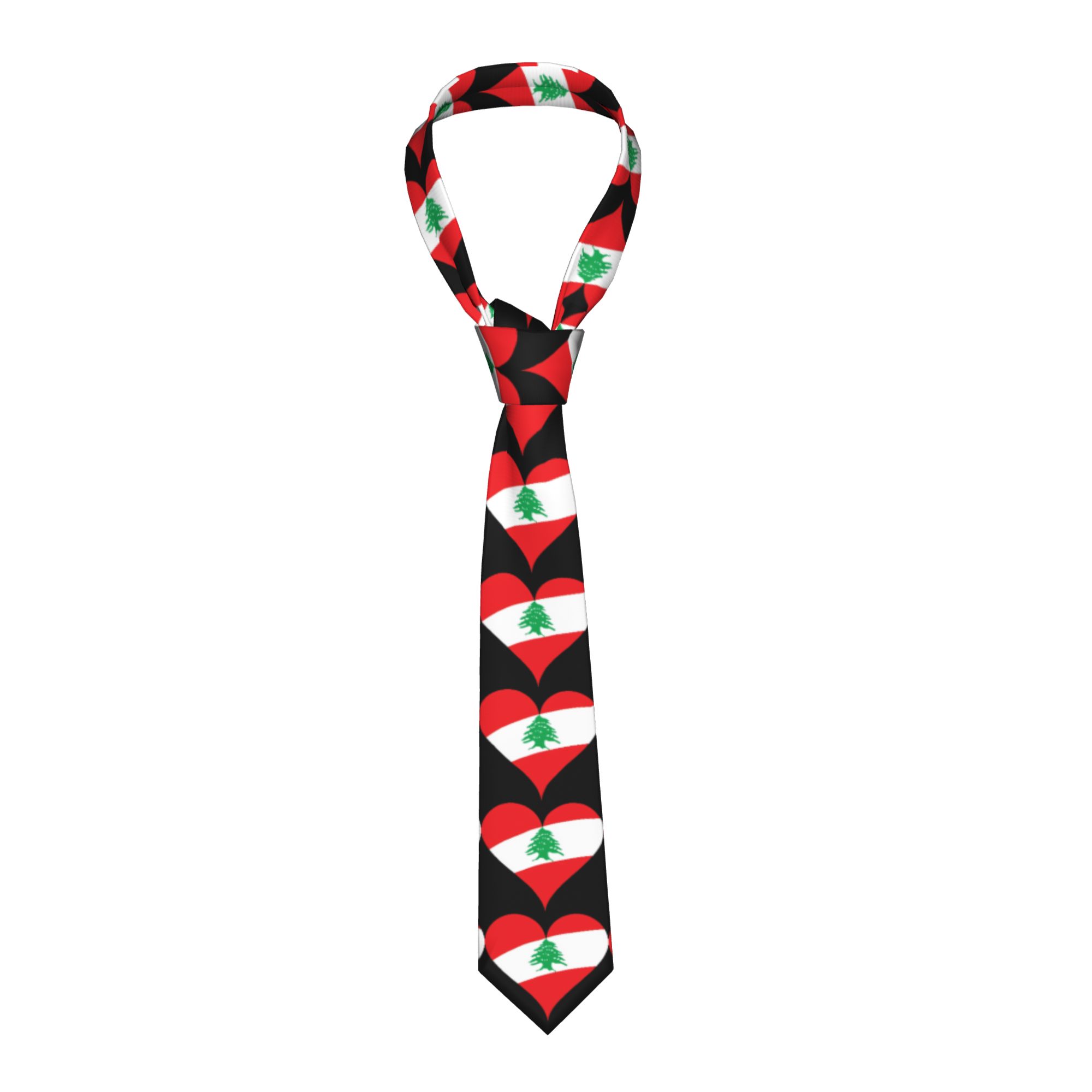 Lebanon Flag Heart  Tie  Weddi - Men Accessories Lebanon recension och pris