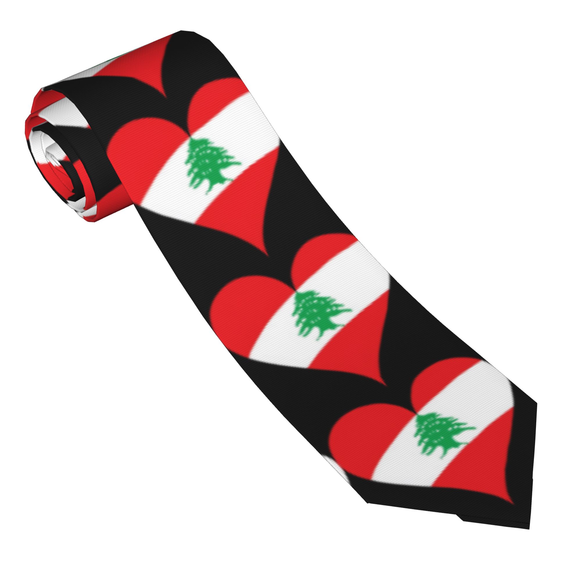 Lebanon Flag Heart  Tie  Weddi - Men Accessories Lebanon recension och pris
