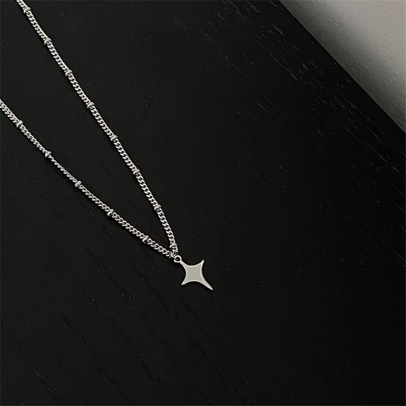 Kpop Goth Silver Color Star Pe - Men Accessories Aesthetic recension och pris
