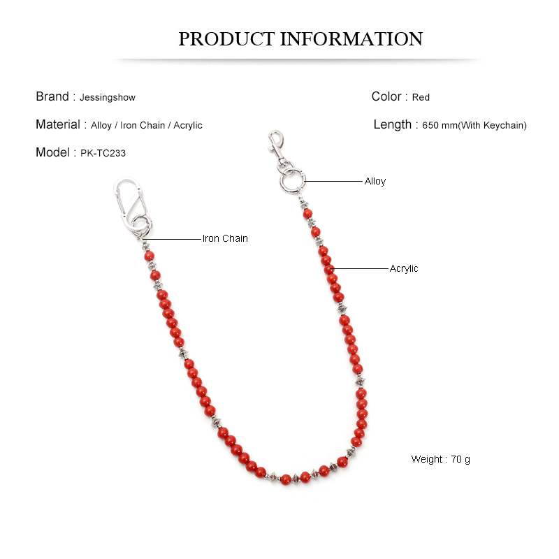Hip Hop Punk Jean Chain Red Be - Men Accessories Pk recension och pris