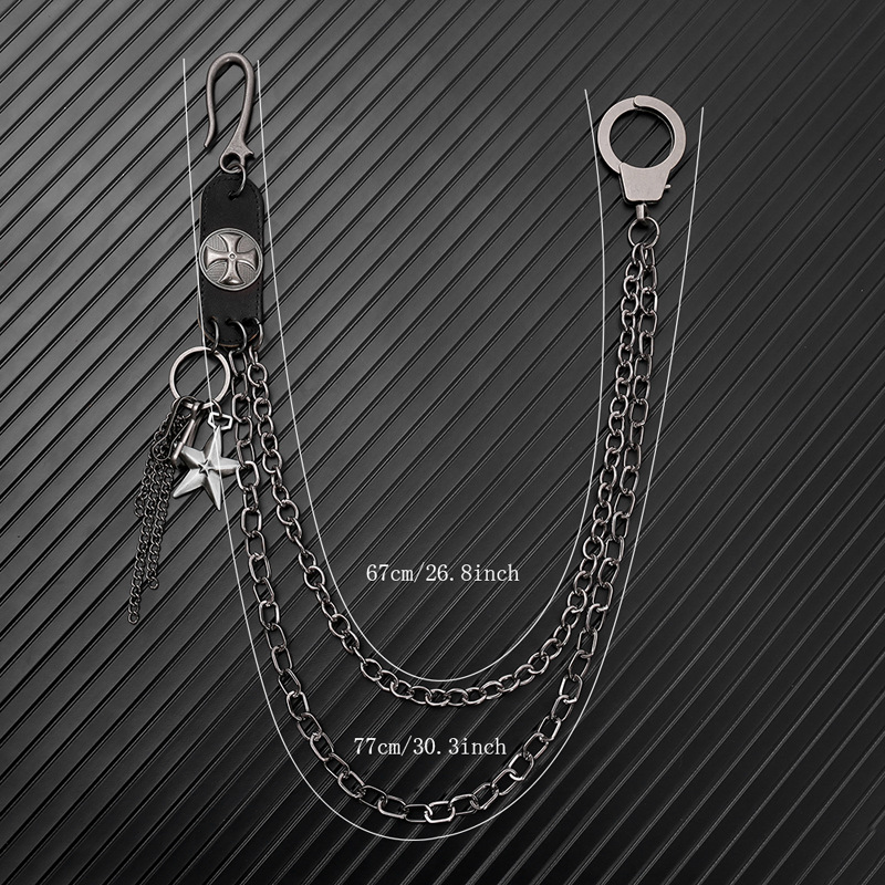 Punk Steet Cowhide Keychains C - Men Accessories Pk recension och pris