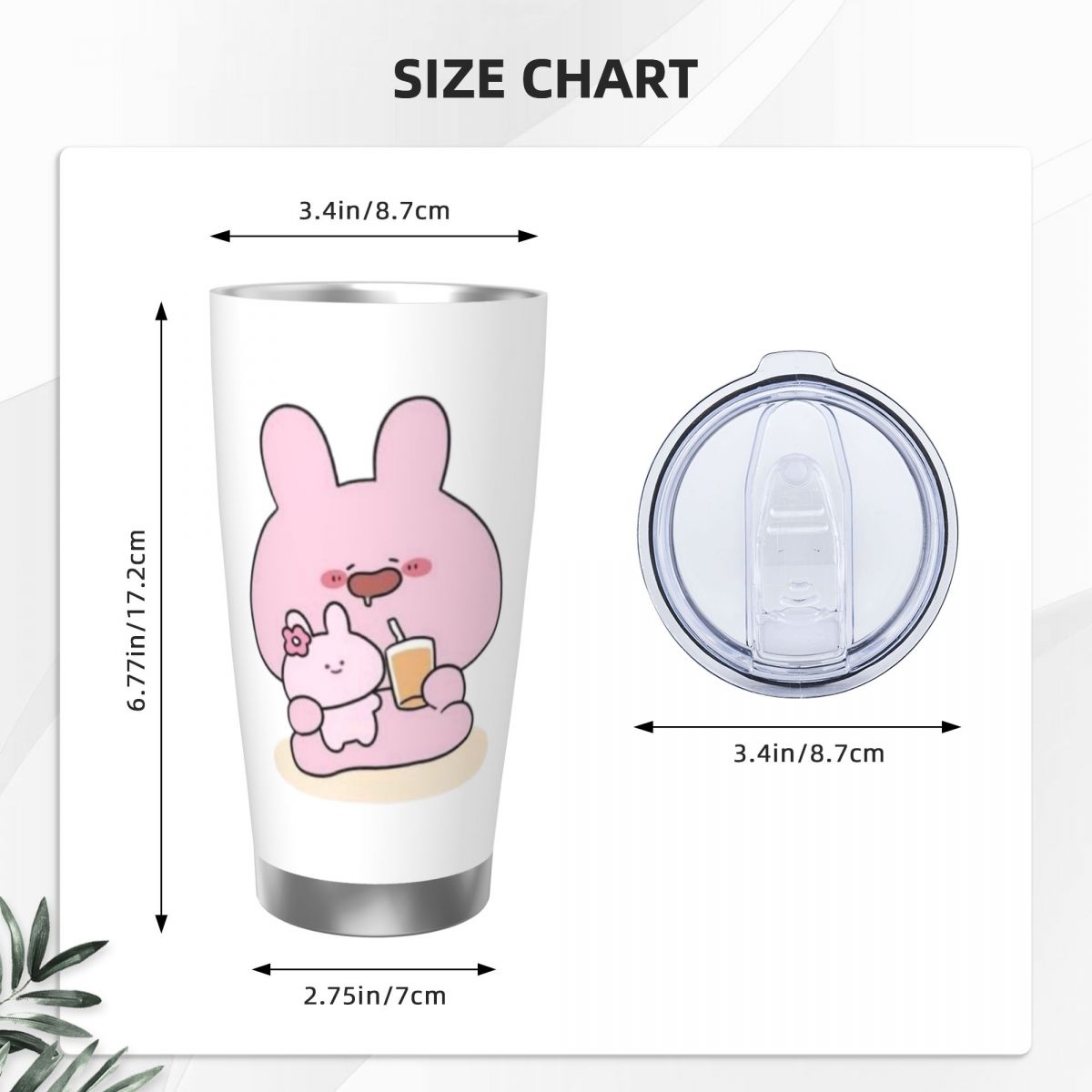 Asamimichaan Cute Asamimi 20oz - Flask Stainless Steel recension och pris