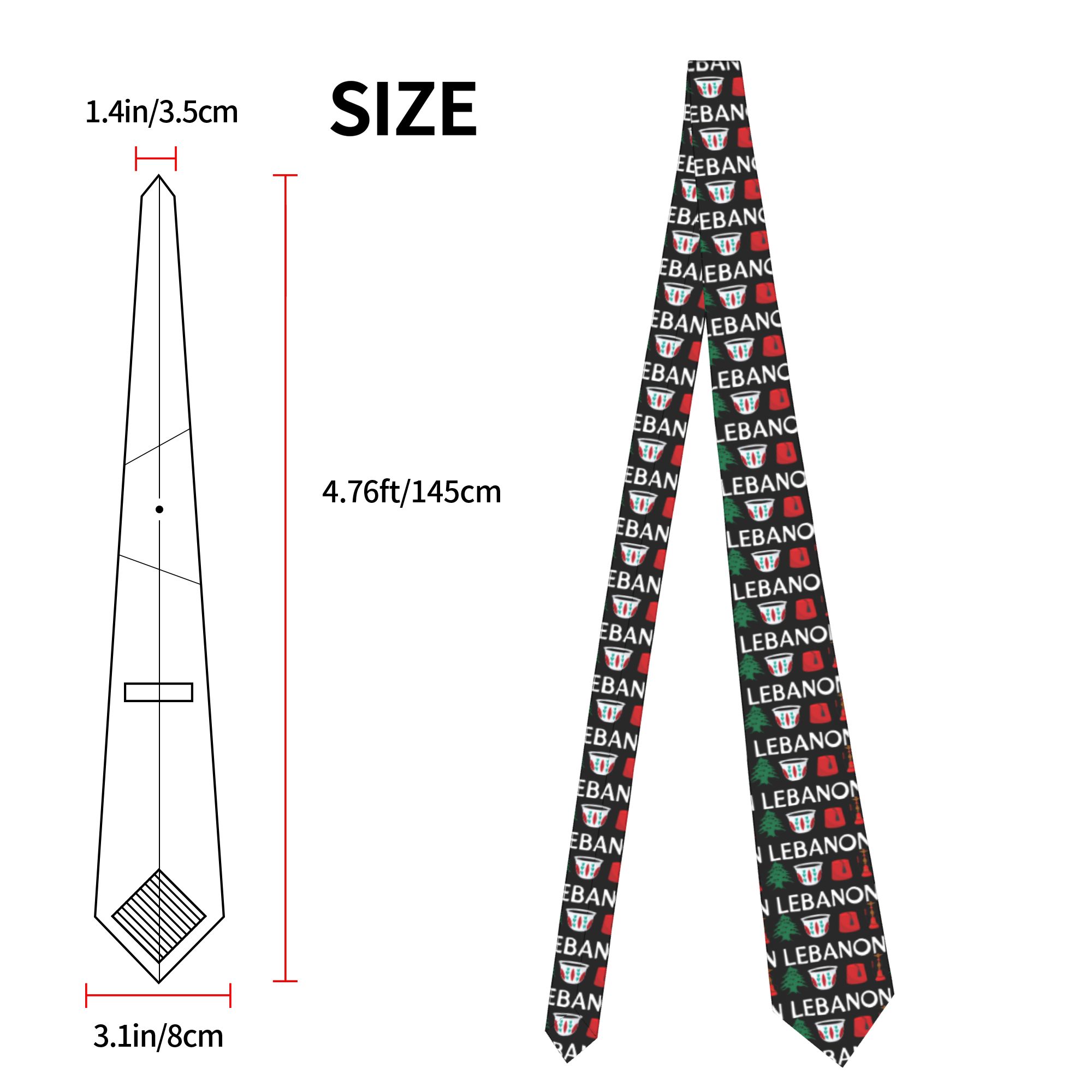 Mens Tie Lebanon Flag  Neck Ti - Men Accessories Lebanon recension och pris