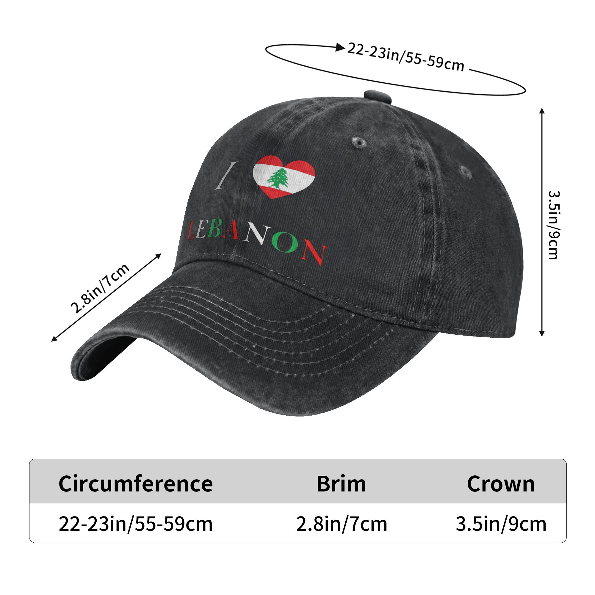 Lebanon Flag Heart Trucker Hat - Men Accessories Lebanon recension och pris
