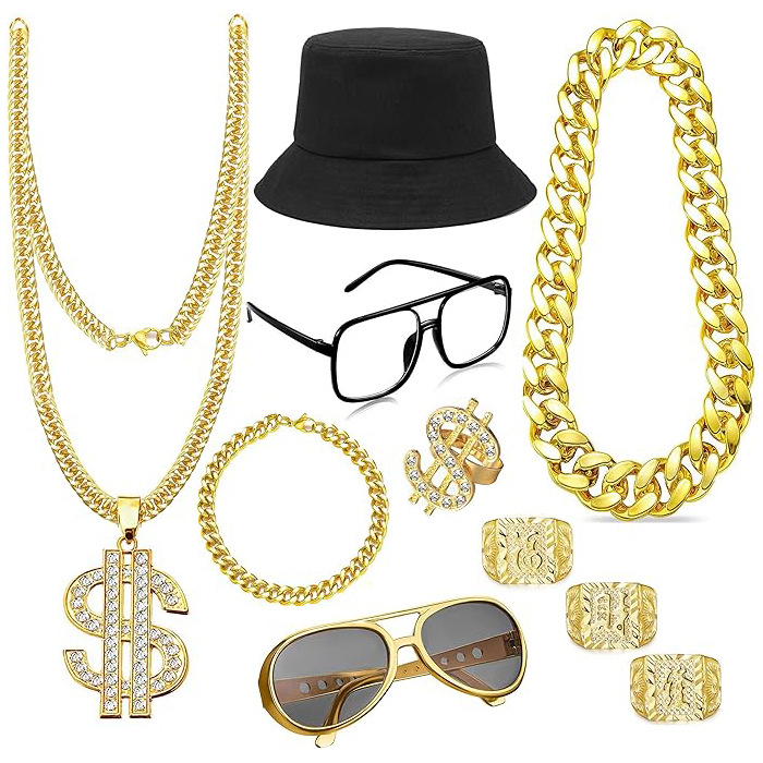 80s 90s Hip Hop Costume Access - Men'S Accessories In The 90S recension och pris