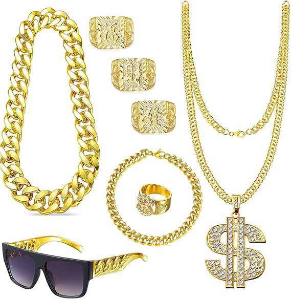 80s 90s Hip Hop Costume Access - Men'S Accessories In The 90S recension och pris