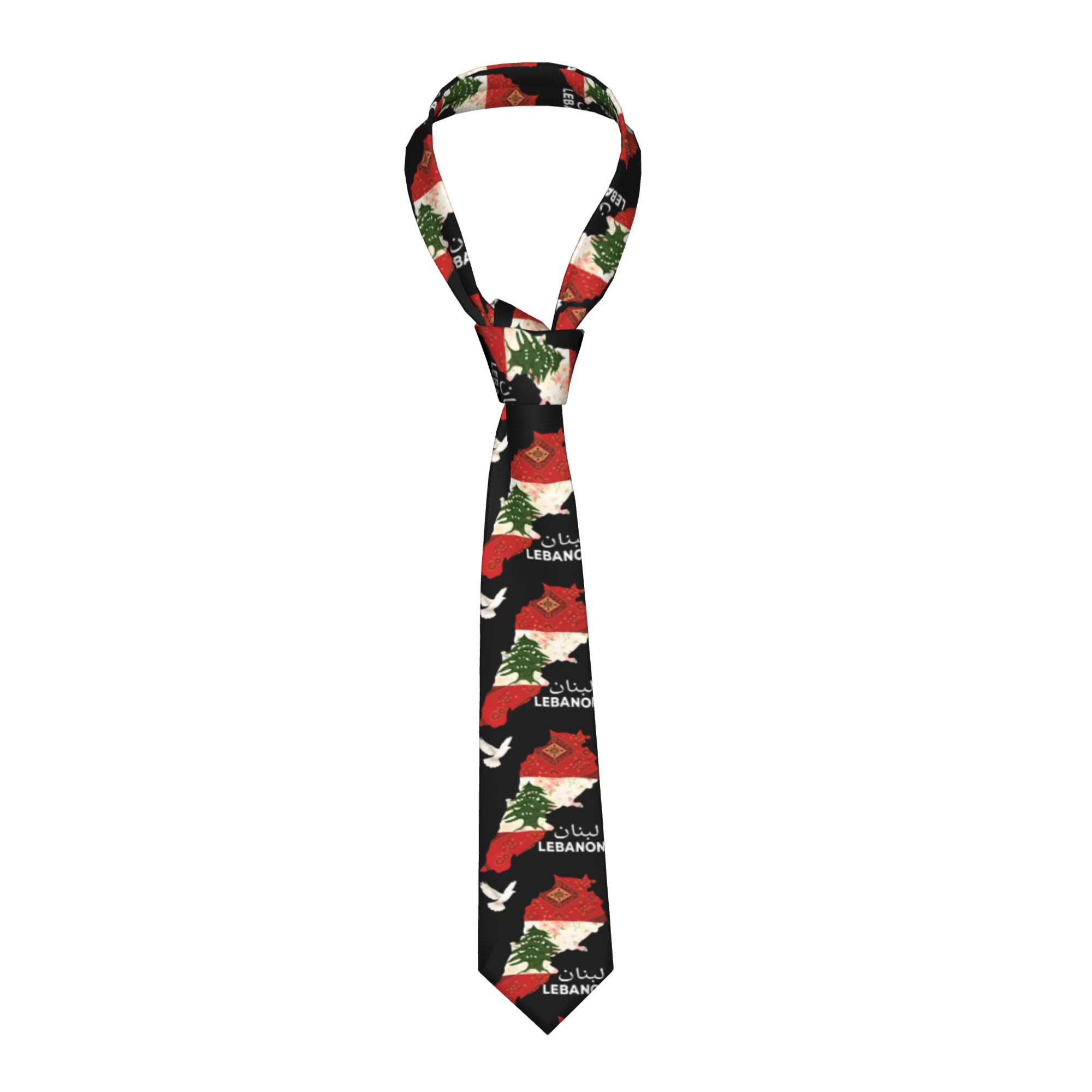 Mens Tie Lebanon Flag Tree Map - Men Accessories Lebanon recension och pris