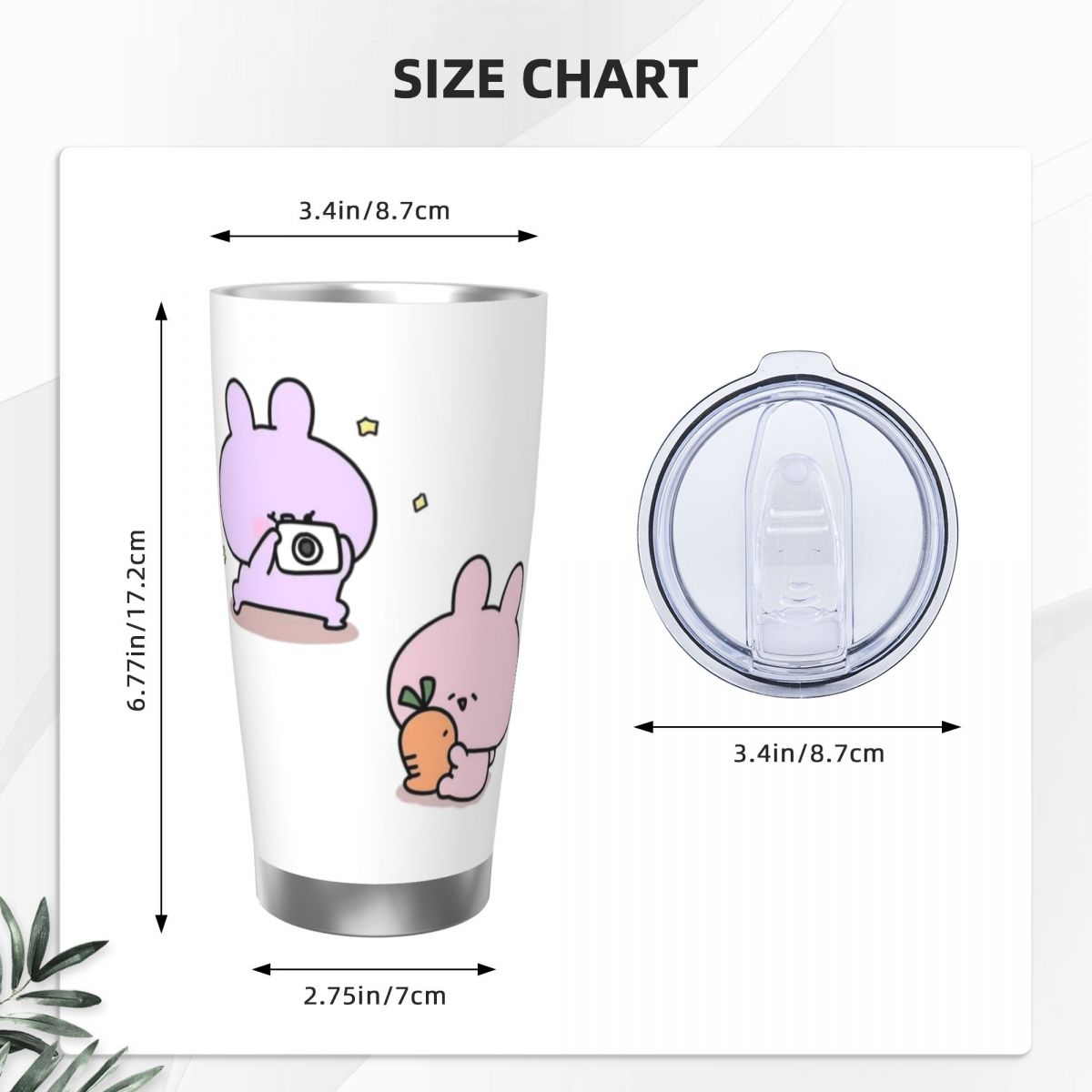 Asamimichaan Cute Asamimi 20oz - Flask Stainless Steel recension och pris
