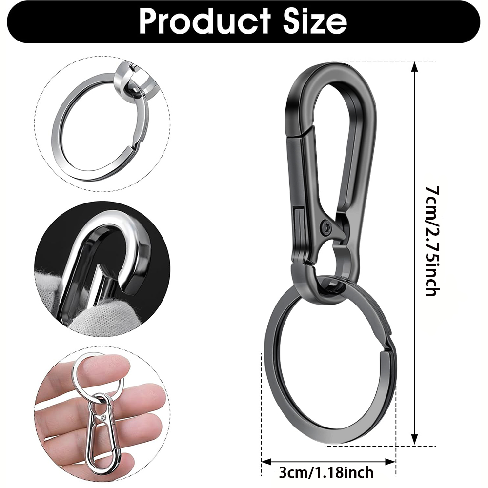 6/12/20 Pcs Alloy Clip Keychai - Men Accessories Bag recension och pris