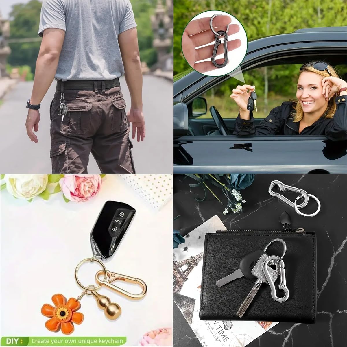 6/12/20 Pcs Alloy Clip Keychai - Men Accessories Bag recension och pris